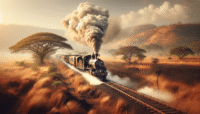 steam locomotives and train