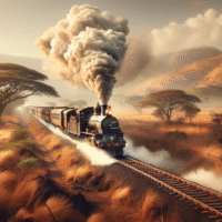 steam locomotives and train