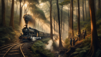 steam locomotives and train