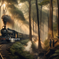 steam locomotives and train