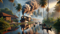 steam locomotives and train