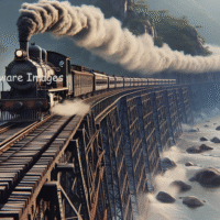 steam locomotives and train